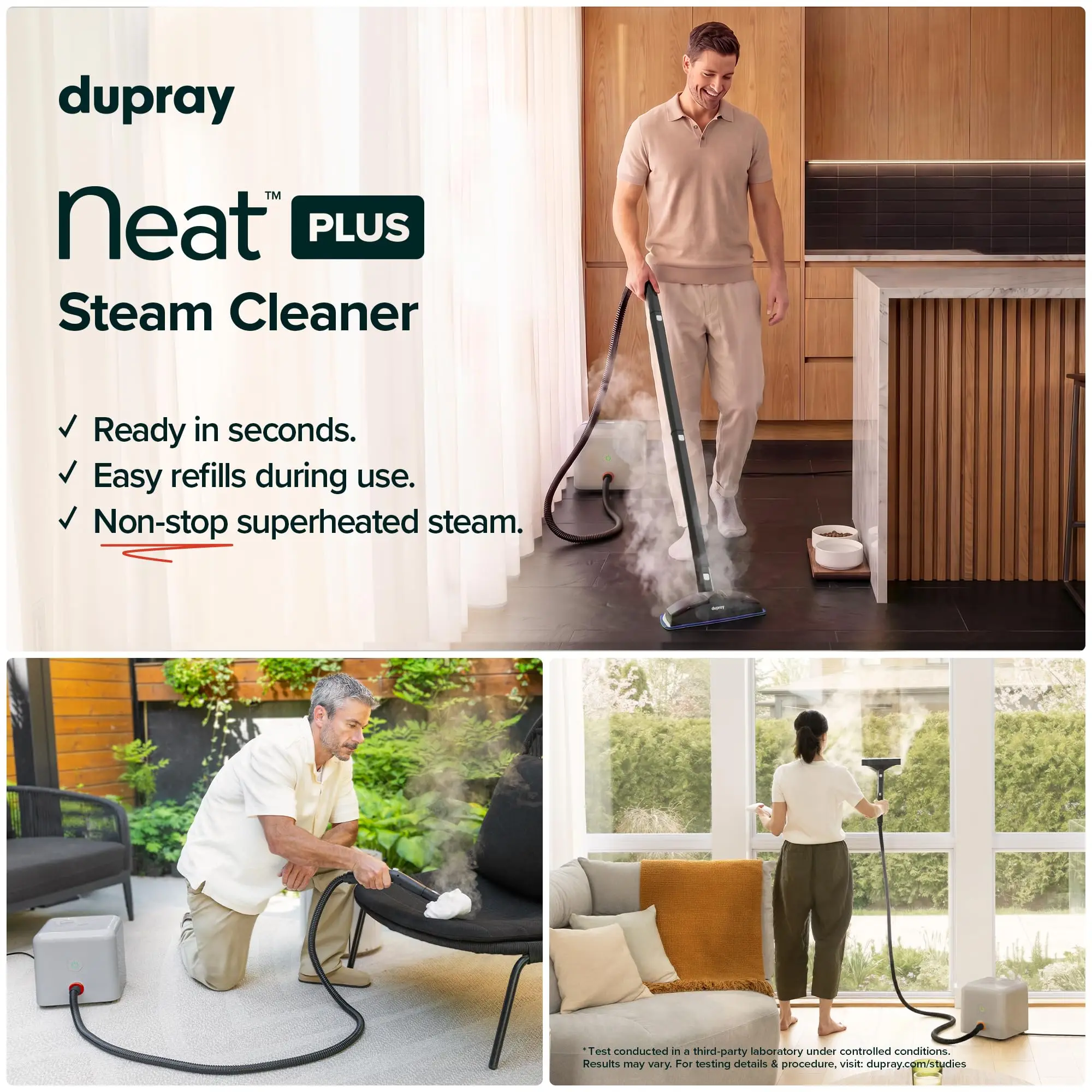 Neat Plus Steam Cleaner for Home - Essential Pack