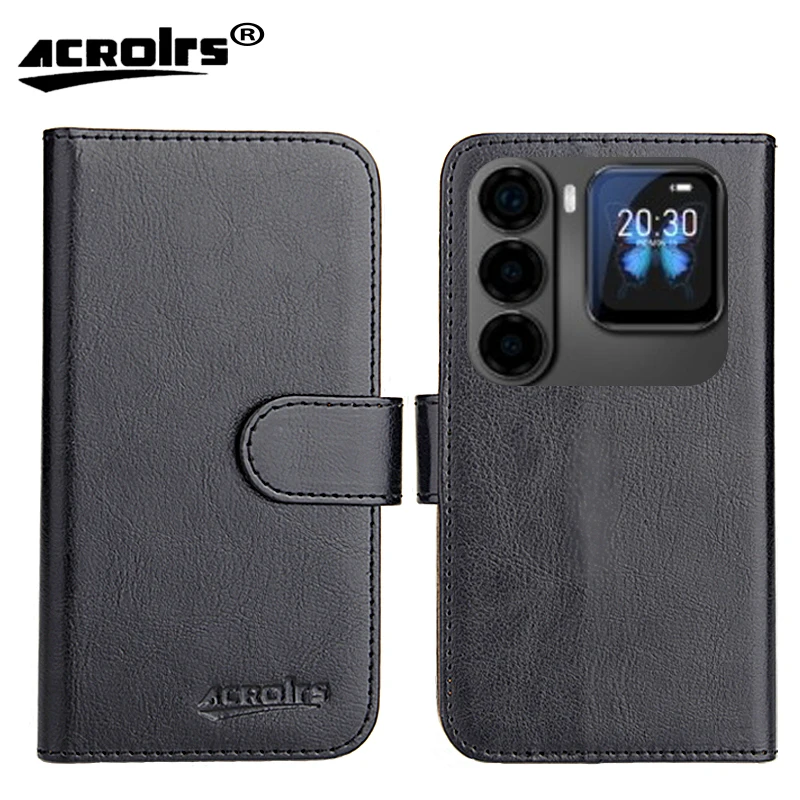 Oukitel P2 Plusケース 6.7インチ 6色展開 高級スタンド付き財布 カスタマイズ可能なリス革製保護カバー付き携帯電話ケース