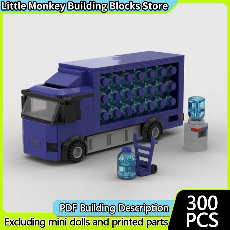 

City Car Model MOC Building Bricks Electric Truck With Water Modular Technology Children Holiday Gifts Assemble Toys Suit