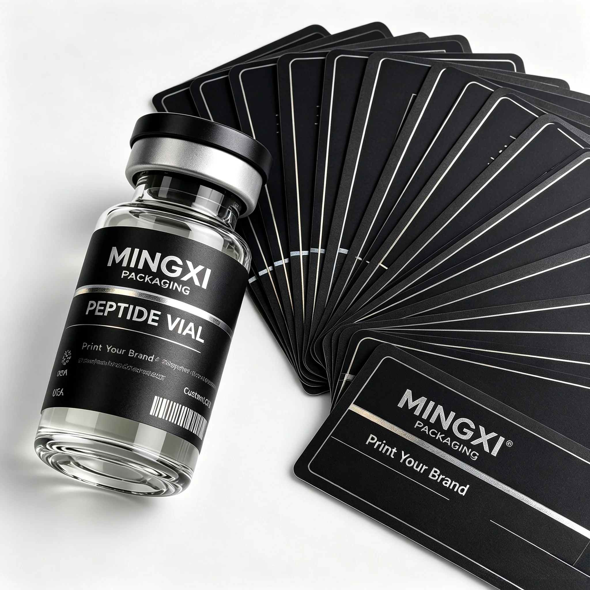 Precision Printed Self Adhesive Stickers for Peptide Vials,Waterproof & High Temp Resistant Labels for Injectable Health Supple