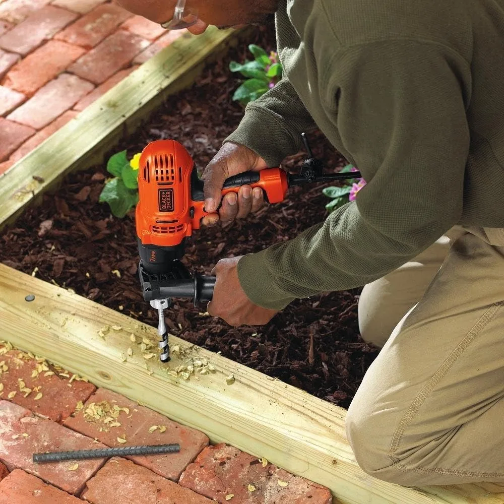 Kit trapano elettrico e avvitatore da 7 A 1/2 pollice con design arancione