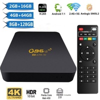 Q96 L2 IPTV TV BOX Android 7.1 Amlogic S905 L2 Quad Core 4K UHD HDR10 3D H. 265 5G Dual WiFi iptv Media Player P281 EMMC TV Box
