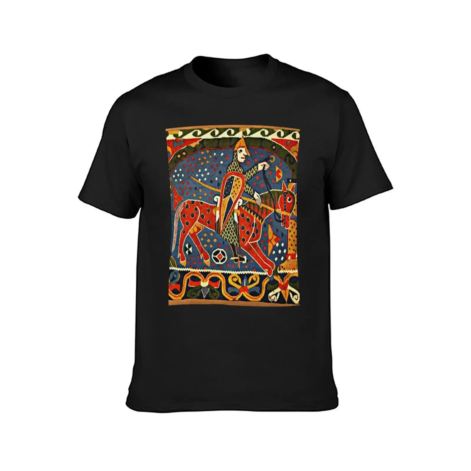 NORWEGIAN BALDISHOL TAPESTRY , Medieval Knight Horseback T-Shirt cute clothes sweat T-shirt men