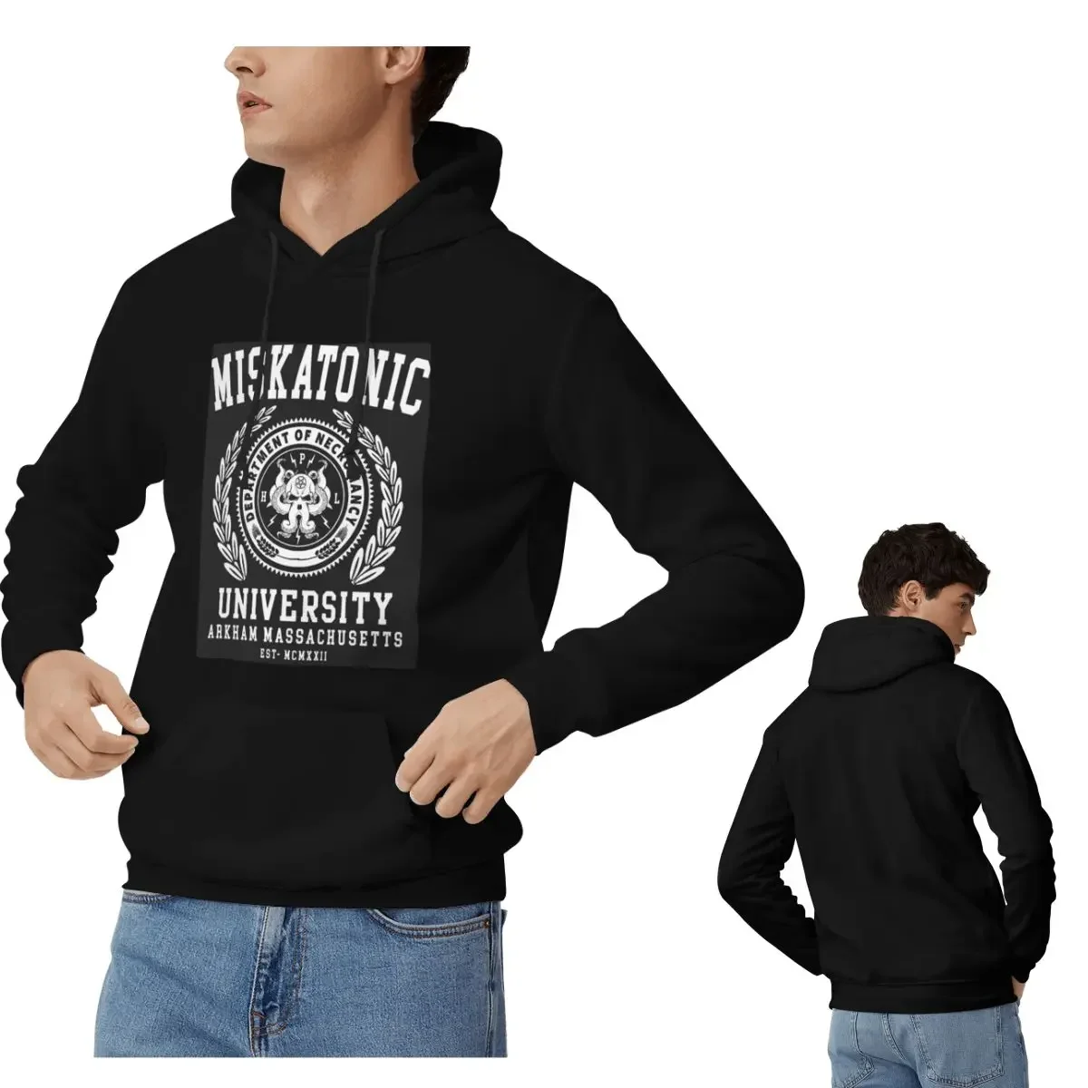 

Толстовки с капюшоном Cthulu And Lovecraft Miskatonic University, мужские и женские пуловеры, модная уличная одежда с длинными рукавами, осень-зима