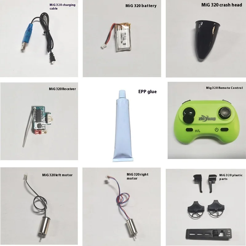 Zy-320 avion RC bricolage pièces télécommande avion Mig-320 chasseur foetal der chargeur corps train d'atterrissage accessoires série