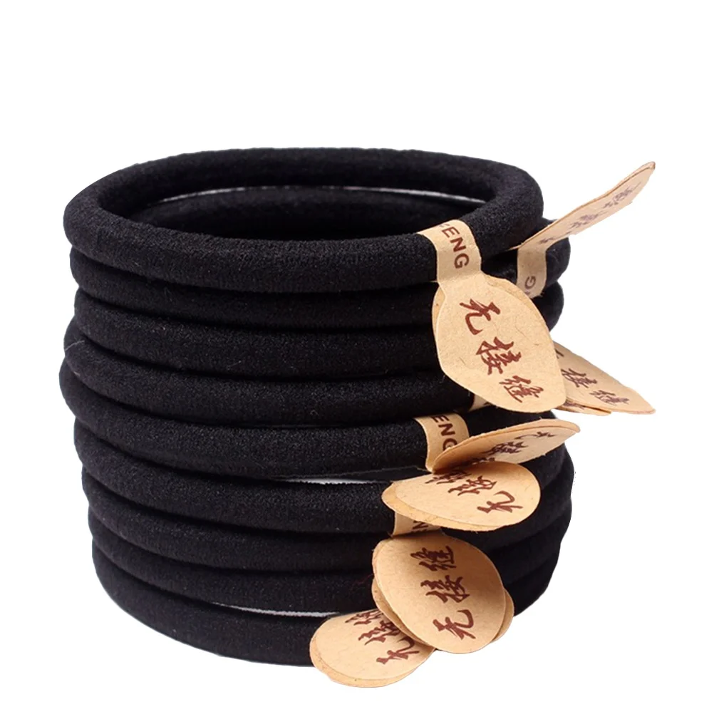 

100 PCS Classic Style Seamless Head Rope Women's Hair Ribbon Elastic Bands Small