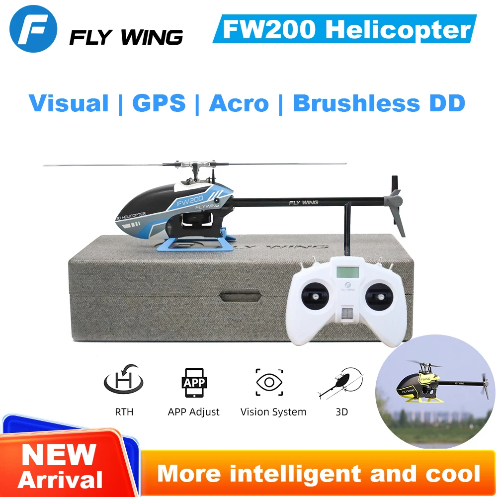 

Flywing FW200 RC Helicopter H1 V2 Gyro RC 6CH 3D Smart Indoor rc plane toys GPS RTF Self Stabilizing 3D Brushless Direct Drive