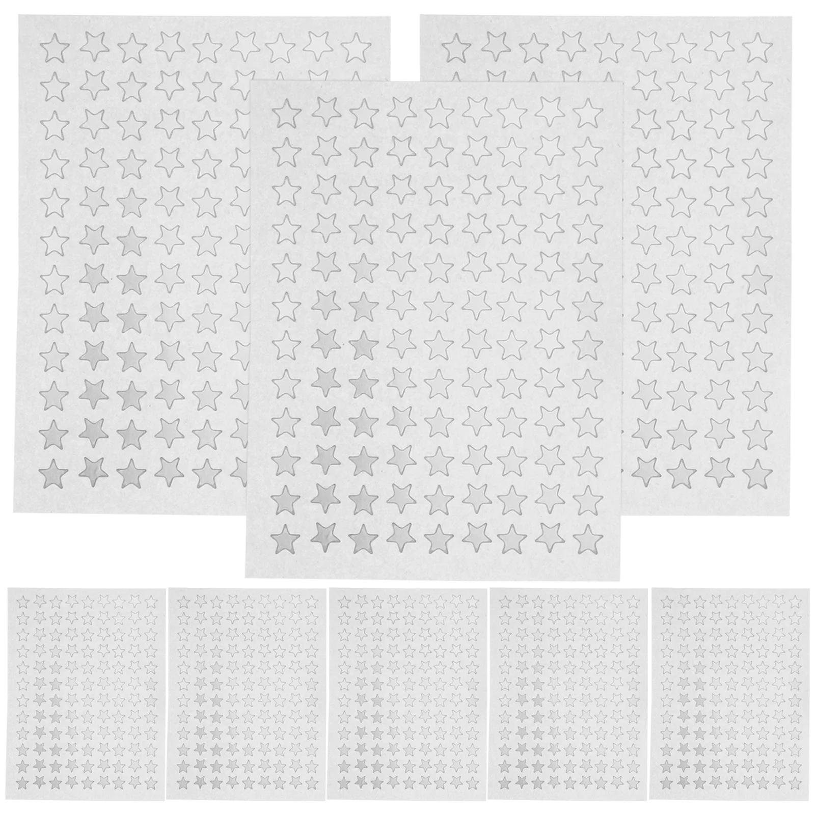 10 Sheets Reward Stickers Pentagram Shaped Self-Adhesive Star For Classroom Students Teachers Incentive Stationery Labels