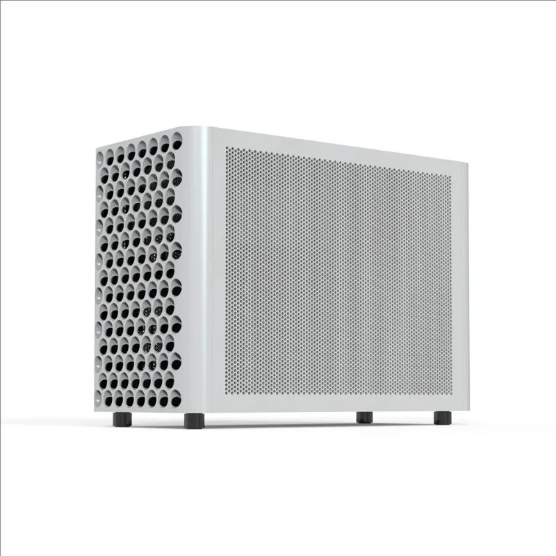 S v5 ITX Computer Case - CNC Aluminum 21L Mac-Style Black Case Support 280mm AIO & 345mm GPU for Mini-ITX/DTX