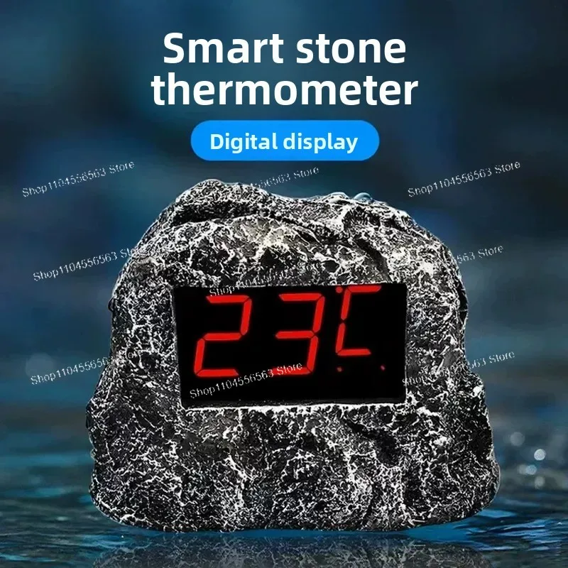 Imitation stone bath temperature display with probe Pool swimming pool Hotel cold storage Waterproof water temperature meter