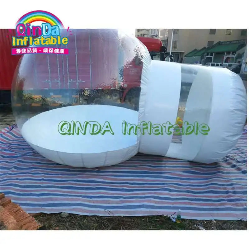 ออกแบบใหม่หรูหราClear 4Mโดมกลางแจ้งClear Inflatable Campingเต็นท์ฟองEntranceอุโมงค์Entrance