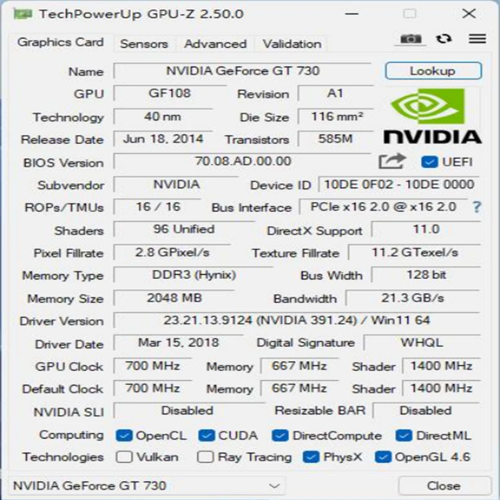 Видеокарта SEJISHI GeForce GT730, 2 ГБ дисплея, Vga-карты DDR3, 128-битная компьютерная видеокарта для игрового ПК NVIDIA GT 730 2GD3 HDMI