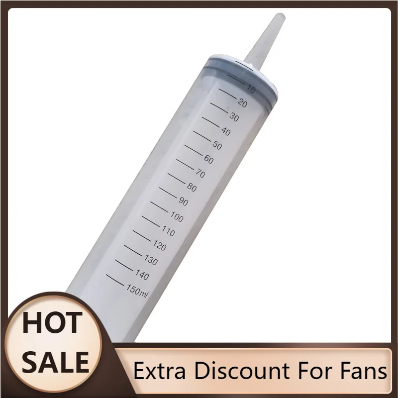 NEW Fashion 60ml/100ml / 150ml Reusable Big Large Hydroponics Plastic Nutrient Sterile Health Measuring Syringe Tools