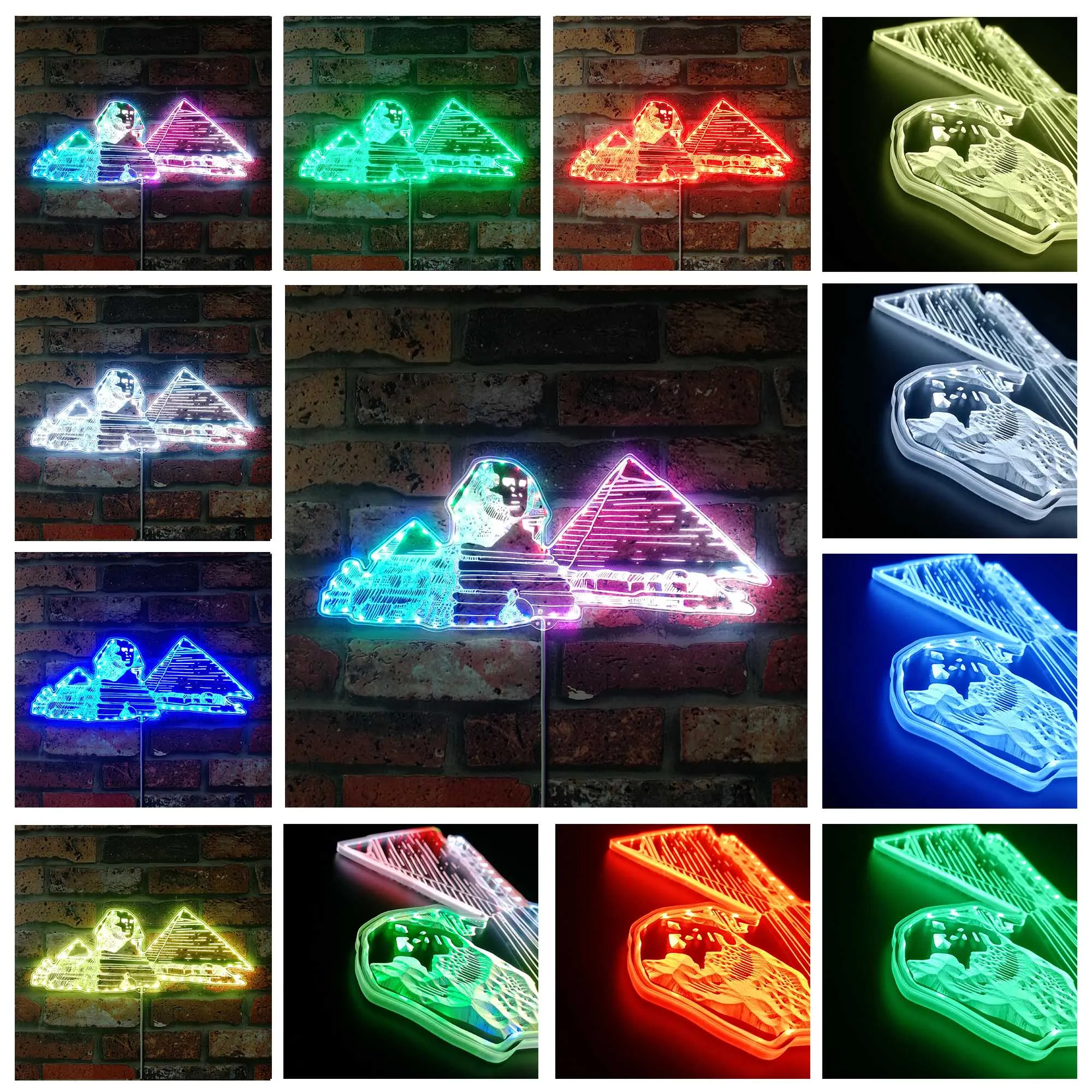 Egypt Pyramids of Giza Glam Led Neon Sign st06-fnd-i0270-c