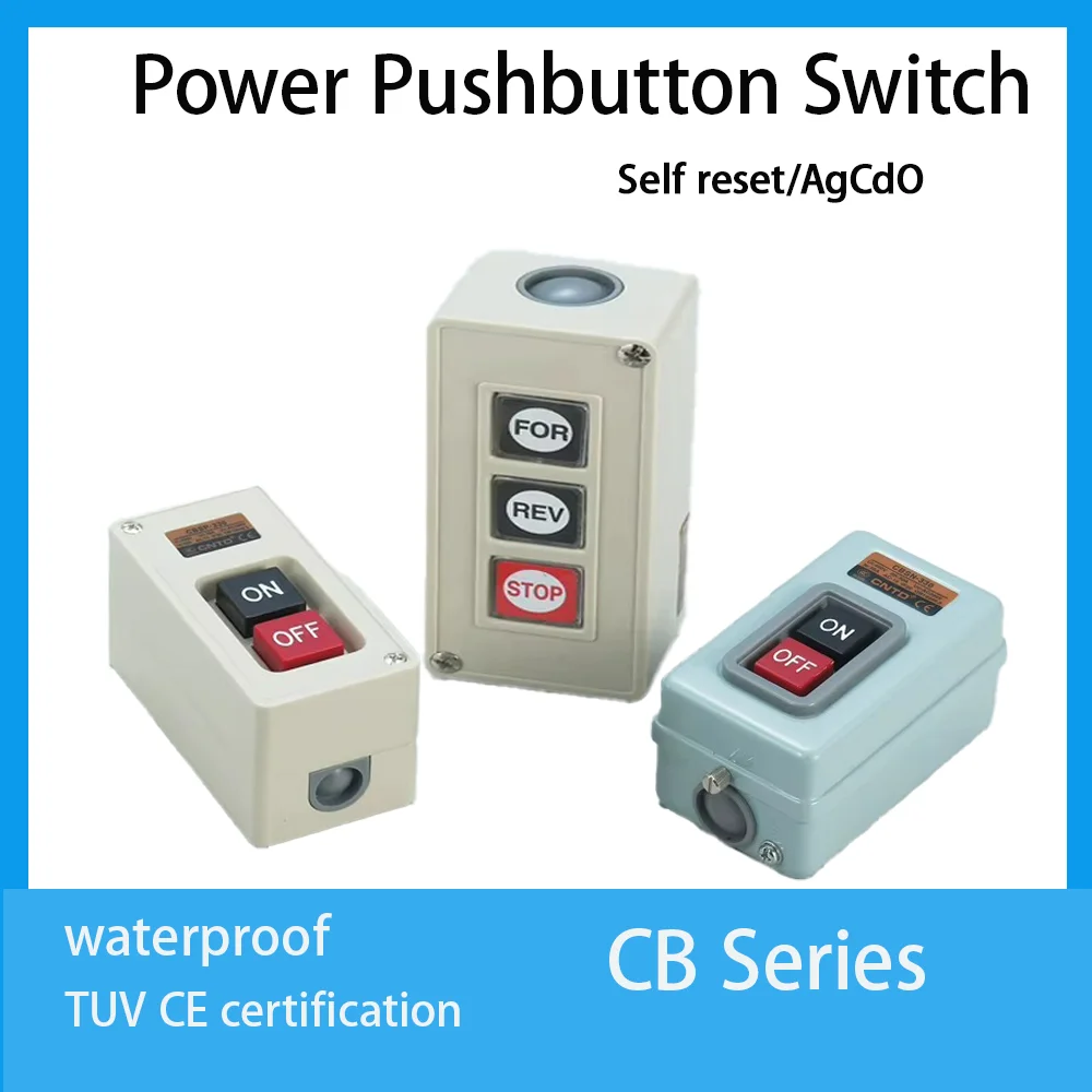 CNTD CBSN-310 315 330 CBSP-315 330 CBSS-315 330 CBSY-315 330 CPB-2 3 Pushbutton Switch 3 Phase 10A 15A 30A IP65 Waterproof
