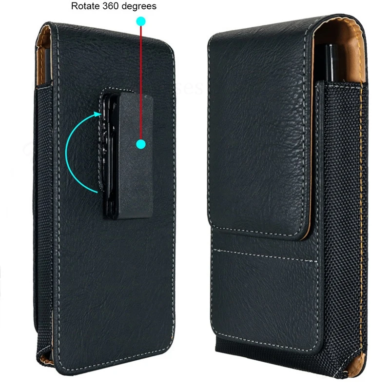 

360° Belt Clip Phone Pouch Waist Bag Leather Case For Motorola G86 G100 Pro G96 G56 G15 G05 G75 G55 G35 G45 G64 5G Holster Funda