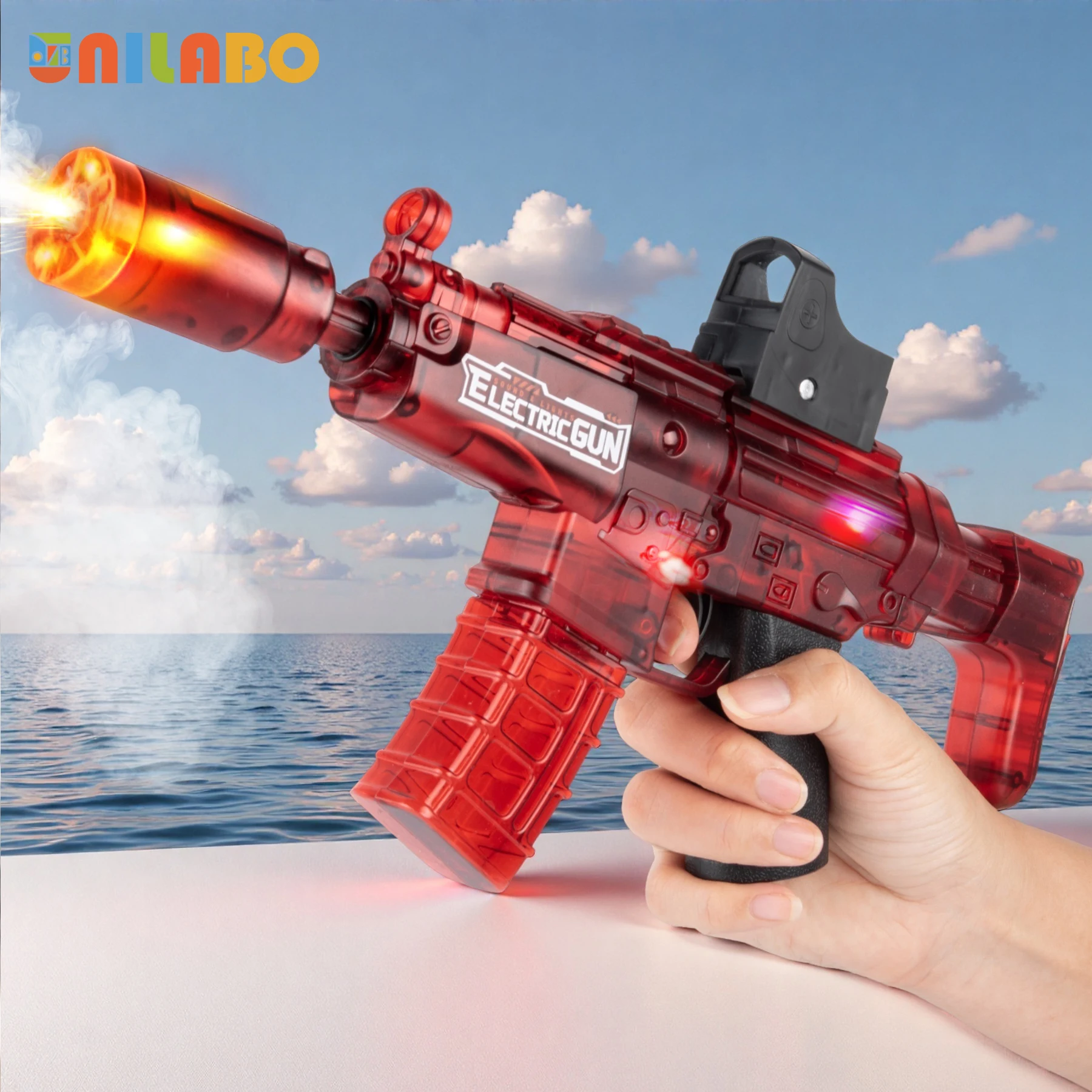 2025 New MP5 Electric Sound Light Toy Gun for Kids-Dynamic Lights,Fun Sounds,Safe,Durable-Halloween Christmas Birthday Gift 3+