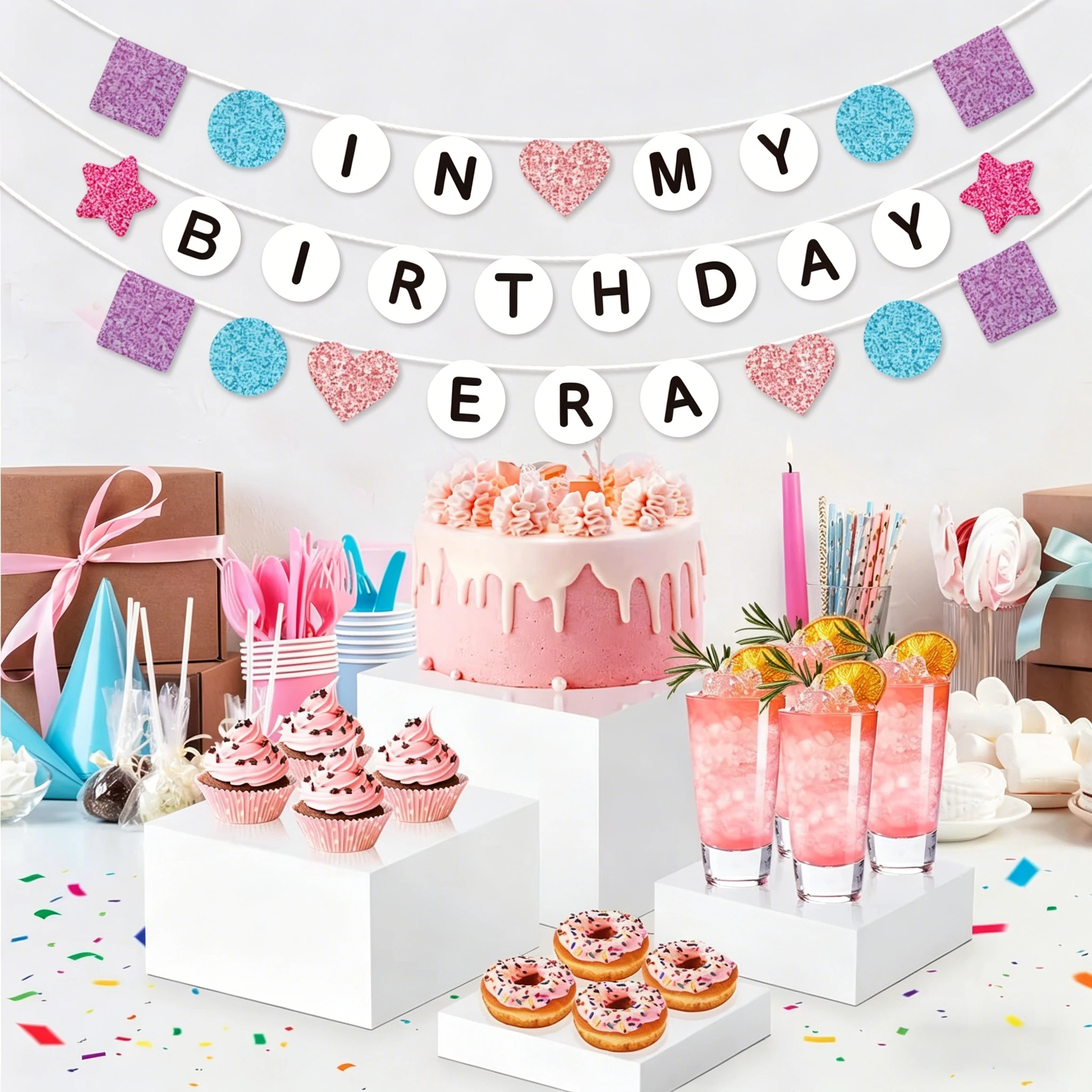 In My Birthday Era Banner Eras Geburtstagsparty-Dekoration, Geburtstags-Fotokabinen-Hintergrund, HBD-Schild, Freundschaftsarmband-Zubehör – Detail 4