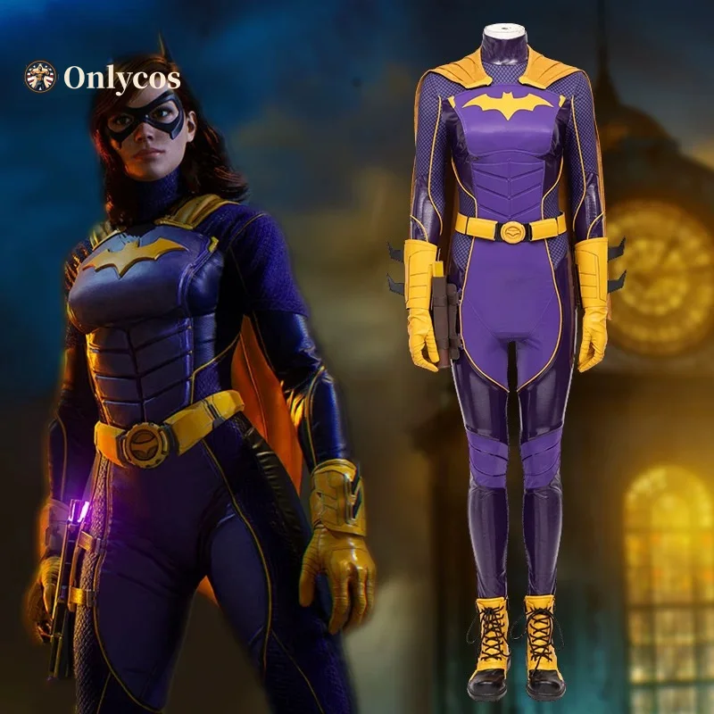 

Gotham Knight Cosplay Batgirl Costume Barbara Gordon Suit Accessories Prop Uniform Anime Game For Women Anime Role Play Outfit