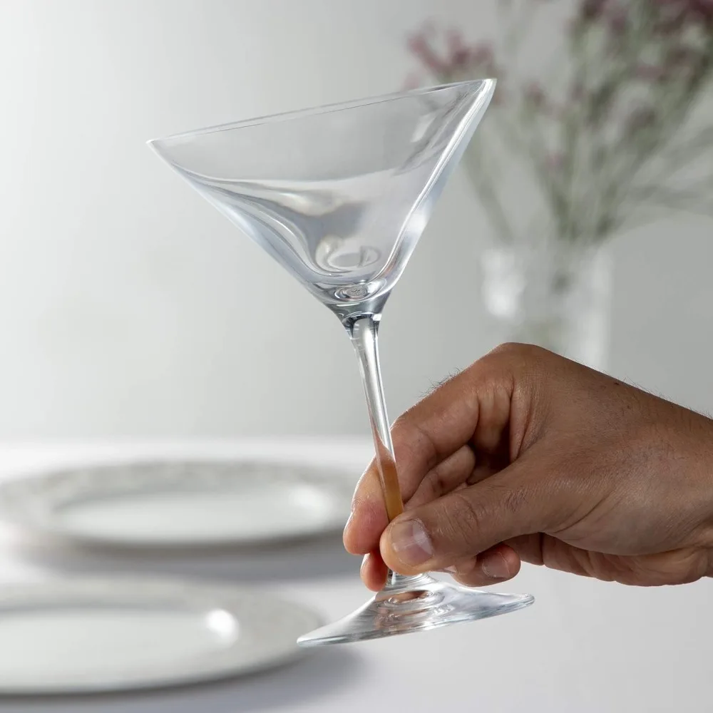 

New Upgraded Vinum XL Martini Glasses (set of 2), Precision Blown Crystal Martini Glasses with Stem - Elegant Cocktail Glasses