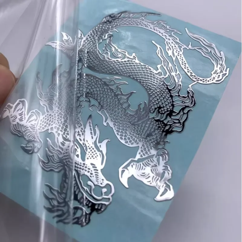 Chinese dragon phoenix pattern mobile phone laptop car universal metal sticker