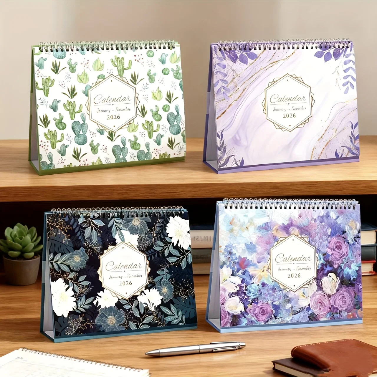 

2026 Tear-off Flower Calendar for Home Decoration, With Self-Discipline Reminder And Daily Encouragement, Back To School Season