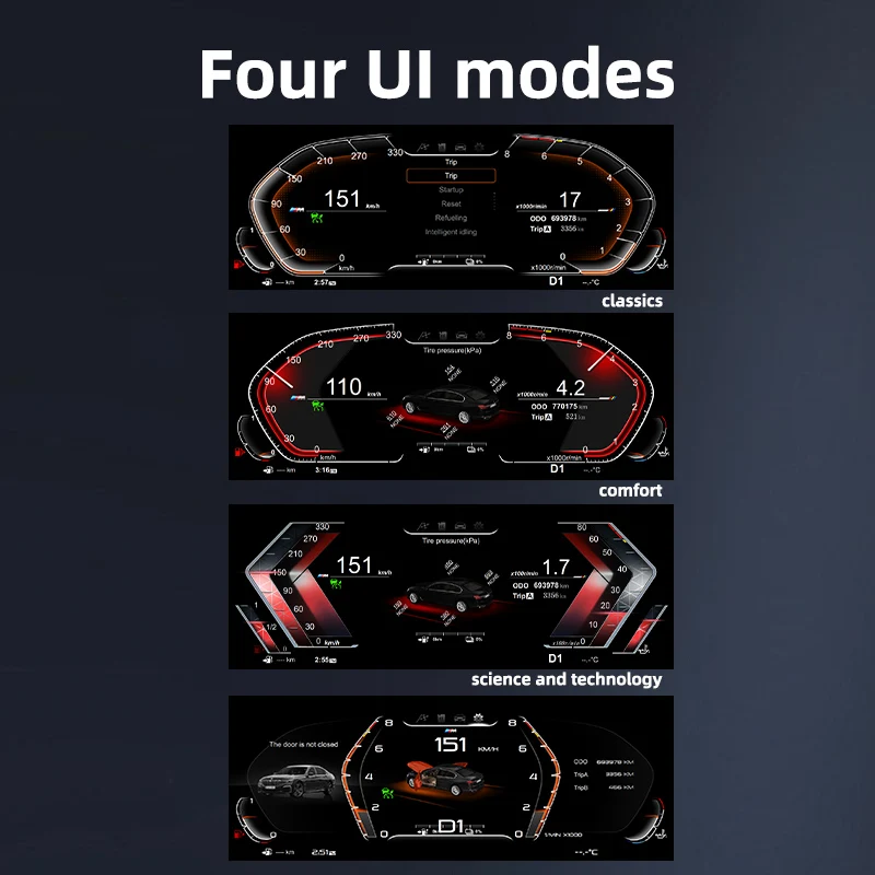 أداة رقمية للسيارة الذكية LCD عداد السرعة للوحة القيادة لسيارات BMW F10 F11 F18 F07 E60 E61 2003-2017 نظام LINUX العنقودية الرقمية