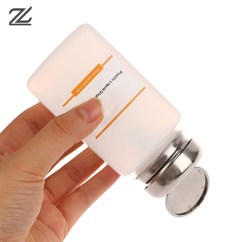 

120ML/200ml Plastic Liquid Dispenser Bottle Empty Alcohol Press Easily One-hand Operation Precision Spray Stainless Steel
