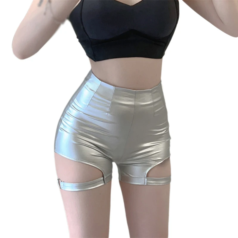 

Women's Sexy High Waist Club Faux Leather Shorts Women's Slim Casual Hot Shorts