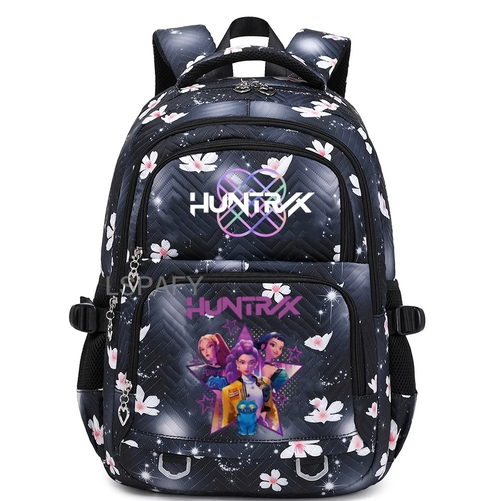 Hasbro KPop Demon Hunters Rucksäcke Rumi Mira Zoey HUNTR/X Saja Boys Kapazitäts-Laptop-Schultasche für Teenager-Mädchen Büchertasche Mochila Geschenk 3