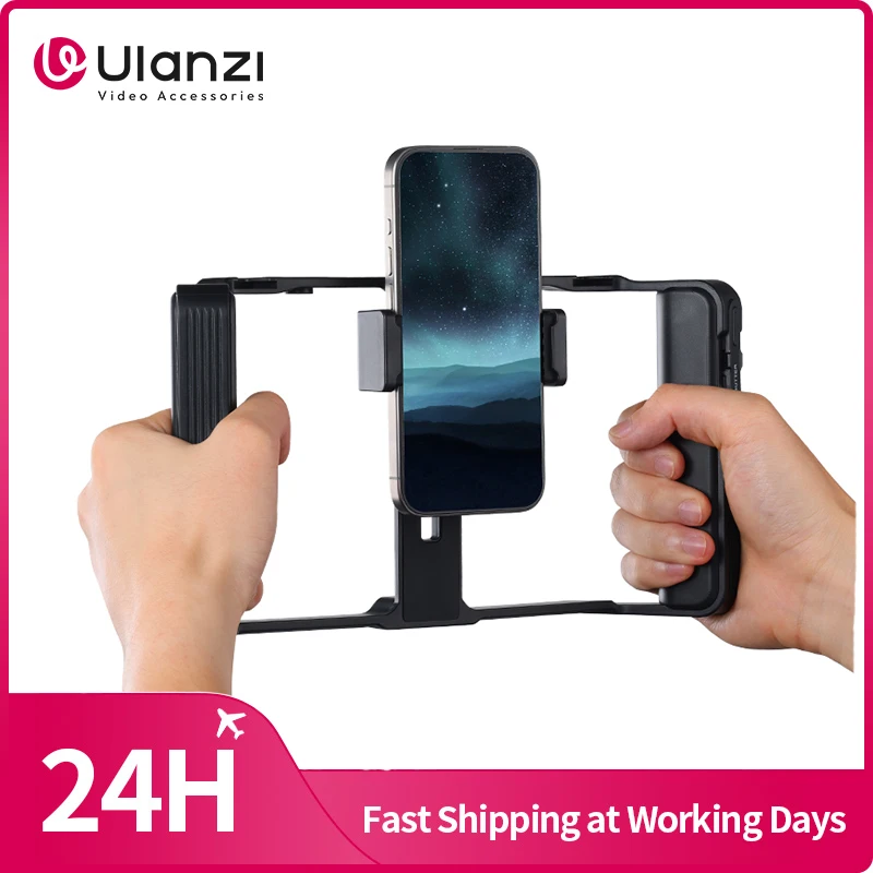 Ulanzi MA05 Cage de téléphone universelle Cage de téléphone de photographie horizontale et verticale avec télécommande Bluetooth 10M pour vidéo Vlog