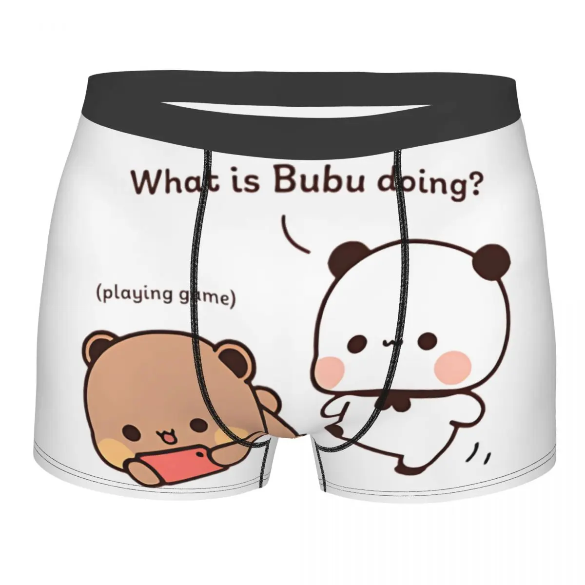 

Мужские дышащие трусы-боксеры Cool Bubu Dudu Panda And Brownie Bear Couple Boxers Shorts Underpants