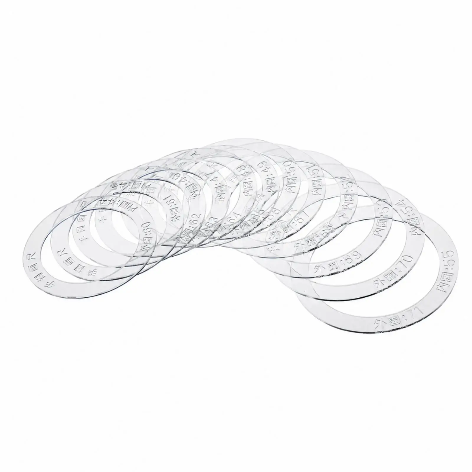 Bangle Sizing Ruler Drawing Template Transparent Soft Sheet Gauge for Jewelry Crafting Accurate Layout Tool