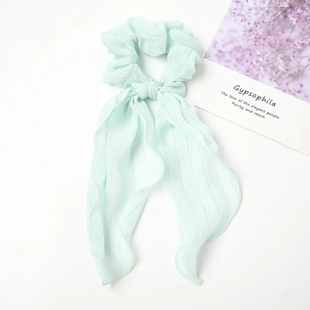 

Bowknot Elastic Scrunchy Ribbon Ropes Woman Bowknot Hair Band Ponytail Holder Durable Stretchy Hair Decoration