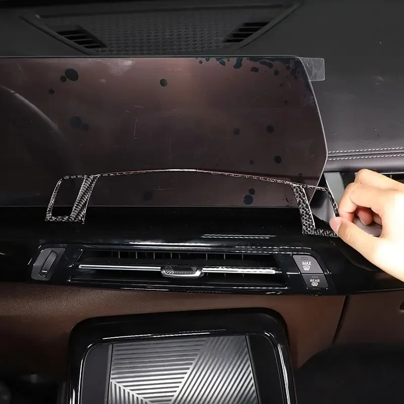 

For BMW X1 IX1 U11 2023-2024 Soft Carbon Fiber Car Center Control Air Outlet Frame Cover Trim Stickers Interior Car Accessories