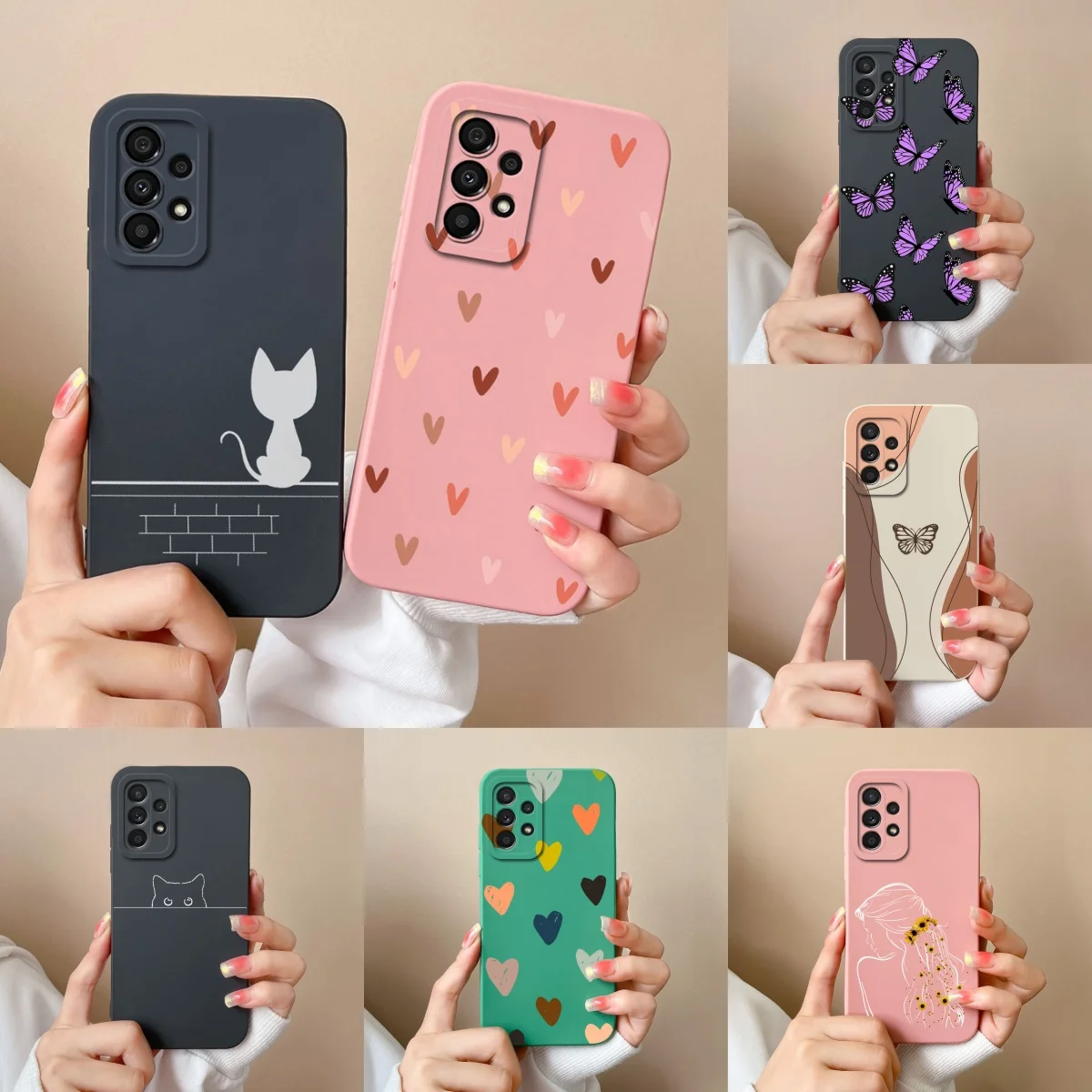 For Samsung A52 Galaxy A52S Case Fashion Heart Phone Cases For Samsung A 52 4G 5G Liquid Silicone Camera Protection Back Cover