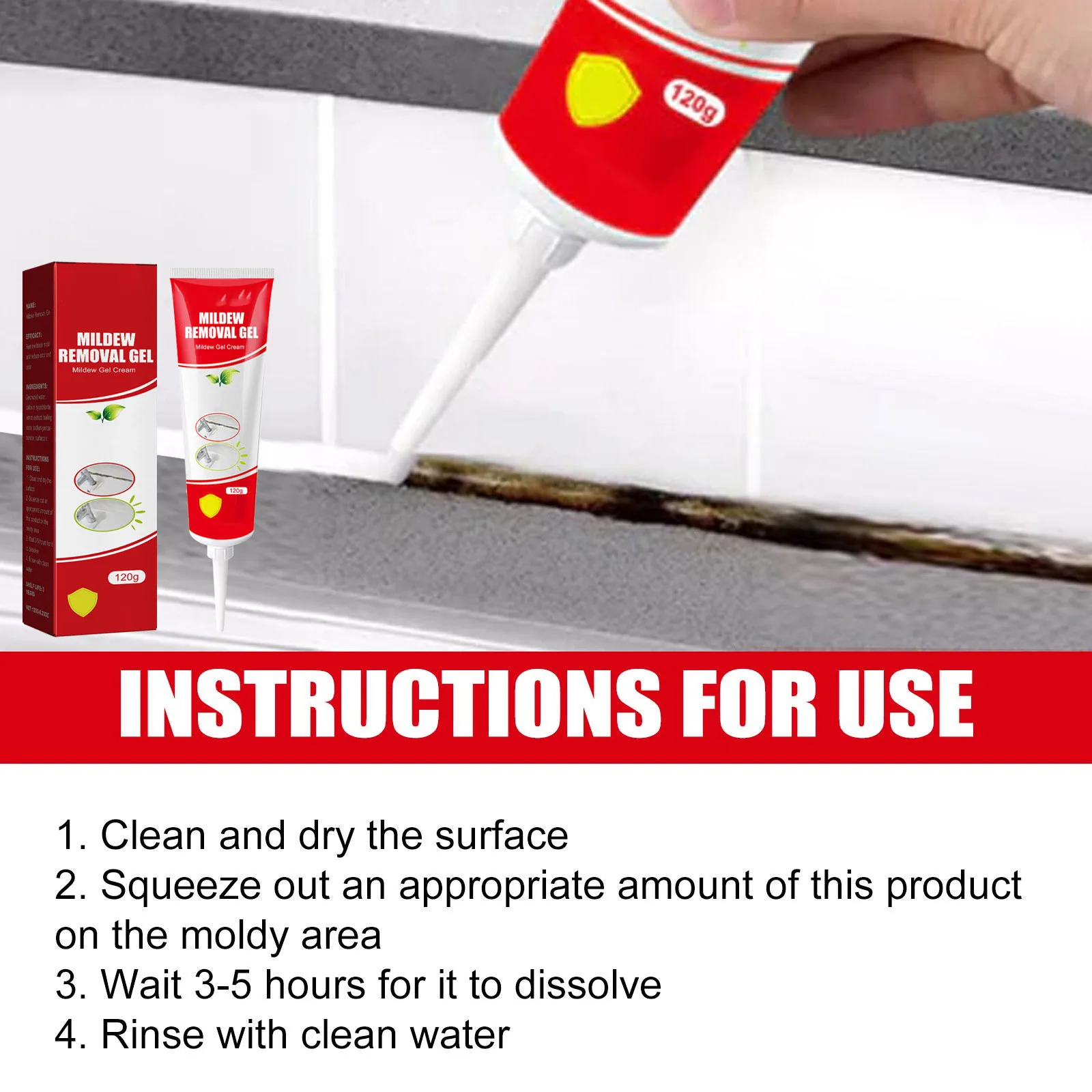 Household  Mold Remover Gel Powerful Mildew Agent Remover for Ceramic Tile Pool Removing Mildew