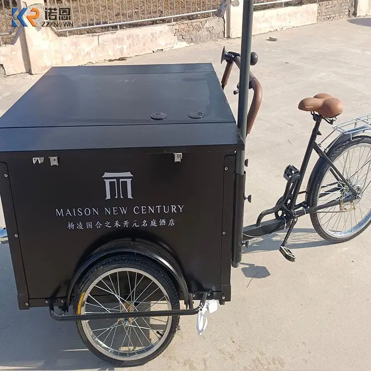 Hand Push Ice Cream Push Cart Mobile Outdoor Sale Malaysia Vending Kiosk Trailer Fast Food Cart Store Truck