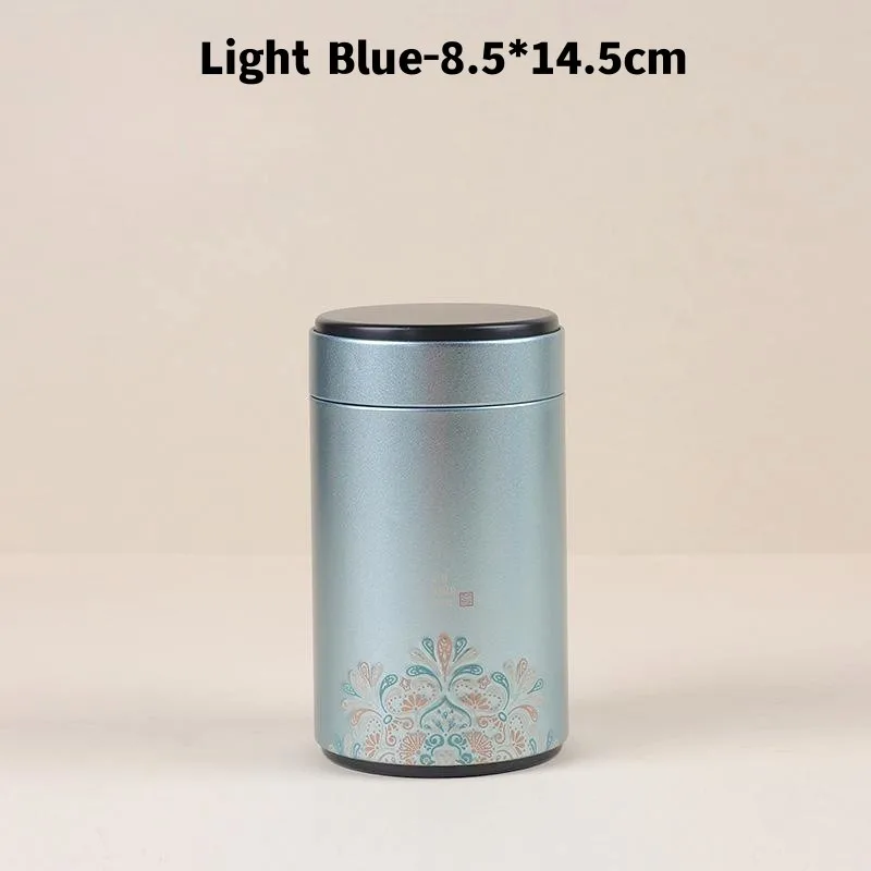 Large Capacity Solid Color Tea Tin Can Box Sealed Jar Packing Boxes Metal Round Tank Dry Waterproof Candy Nut Storage Gift Case