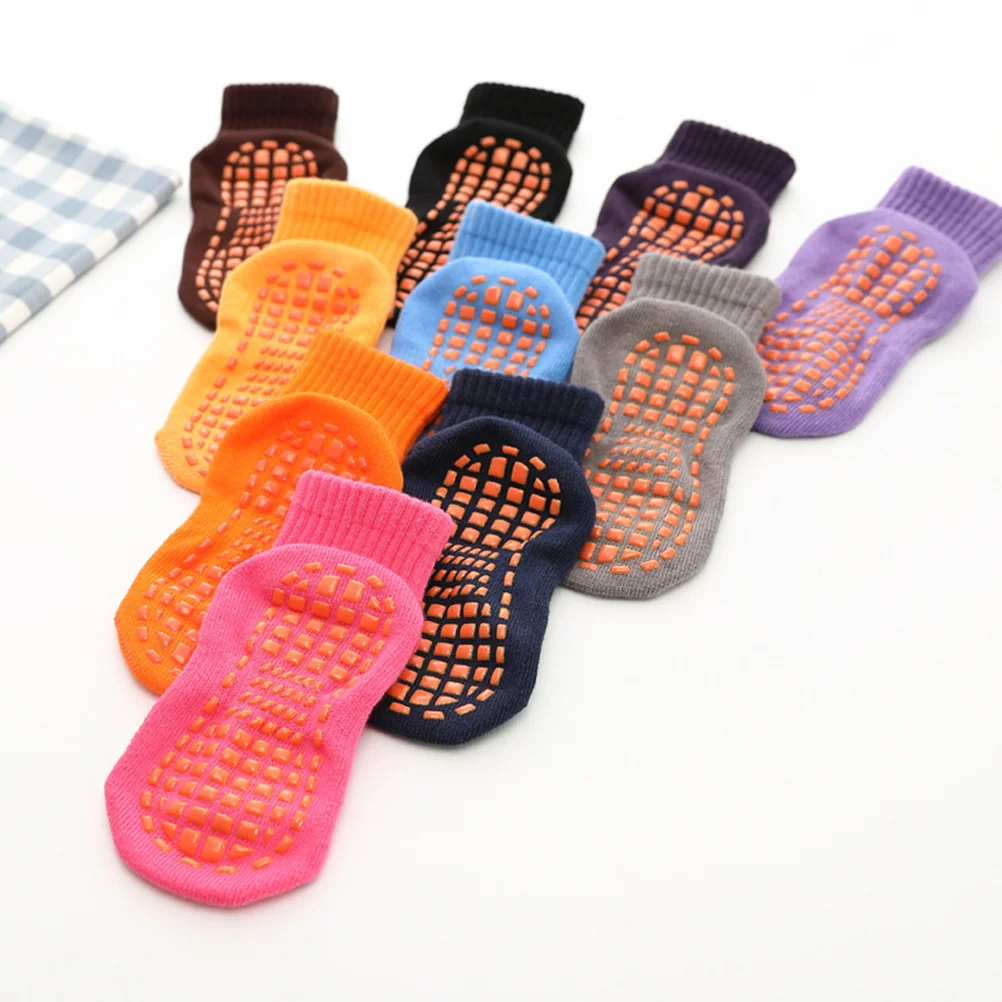 

3 Pairs Children Cotton Sock Non-slip Floor Socks Kids Trampoline Dispensing Sports Infant