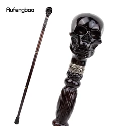 Black Creative Devil Skull Wooden Fashion Walking Stick Decorative Cospaly Wood Walking Cane Halloween Mace Wand Crosier 93cm