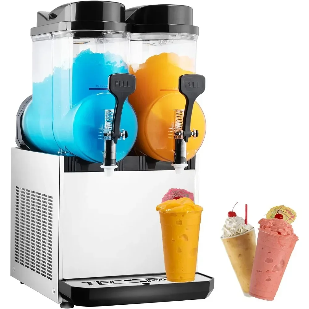 110V commercial snow mud machine, 15/30/45L stainless steel smoothie beverage machine, used for making ice juice tea and coffee