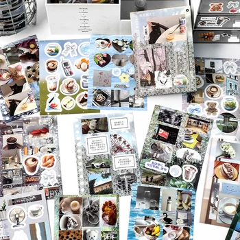 ملصقات زخرفية للمناظر الطبيعية اليومية ، مذكرات ذاتية الصنع ، ألبوم ، أدوات مكتبية ، مصنوعة يدويًا ، دفتر يوميات غير المرغوب فيه ، مواد ملصقة ، 20 *
