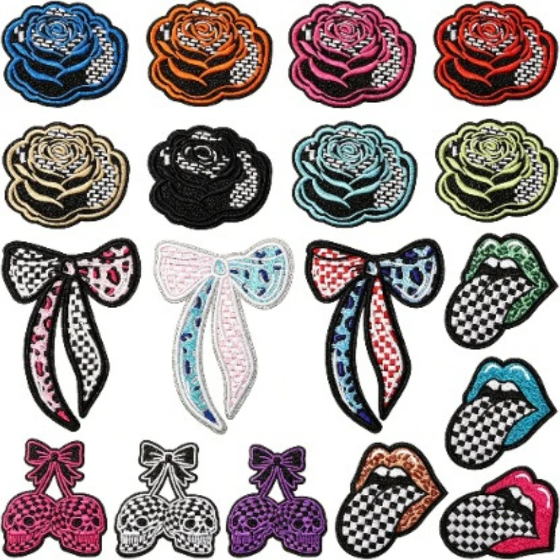 Mouth Embroidered Iron On Patches DIY Decoration For Denim Jacket Luggage Bags Leather Clothing Repair Patch Badge