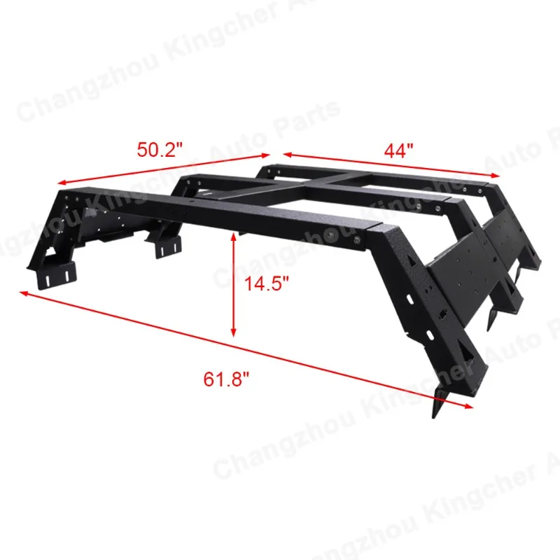 Kingcher Camping Accessories Truck Bed Rack Cargo Carrier Tent Rack for Toyota Tacoma 2005-2022