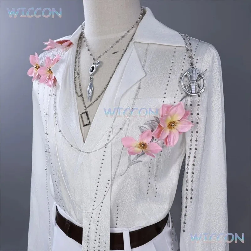 

asdh8@Game Love And Deepspace Caleb Cosplay Wig Xia Yizhou Spring and Flower Outfit Mens Blouse Suit Couple Halloween Event Outf