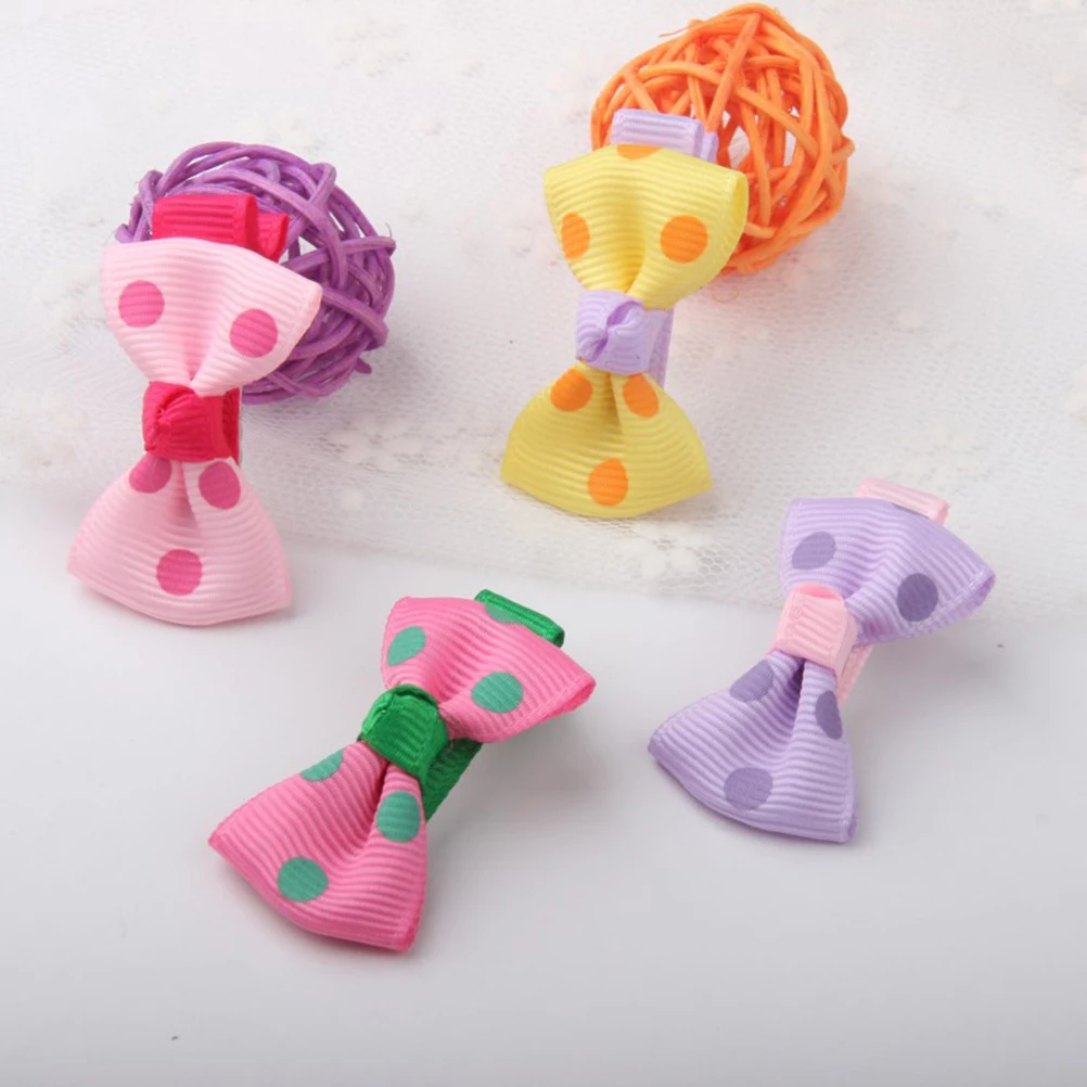 

20pcs Clips Colorful Fabric Baby'S Hair Clips Bows Girls Hair Bows Girls Multicolor Baby Hairpin Toddler Duckbill