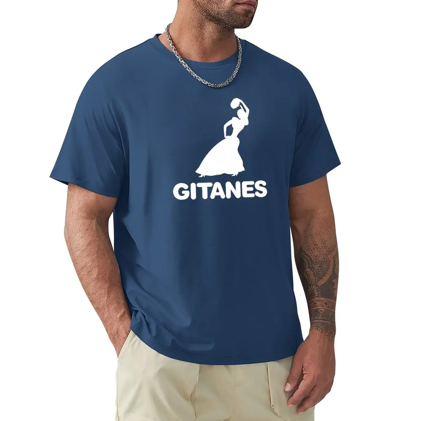 1970's vintage Gitanes gypsy dancer emblem - Matra, Ligier, Serge Gainsbourg - white print T-Shirt customizeds t shirts for men