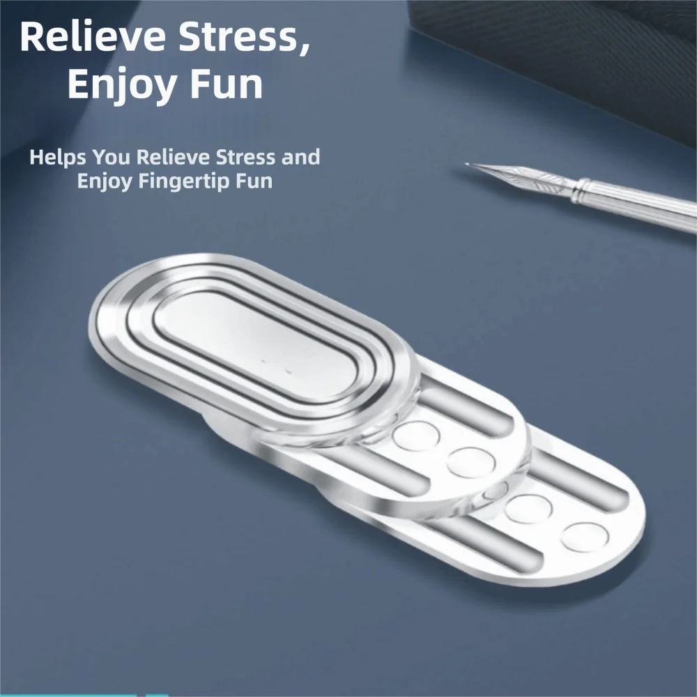 Metal Construction Magnetic Push Card Magnetic Design Infinite Rhythm Fidget Slider Three-Layer Structure Three-Layer Push Card