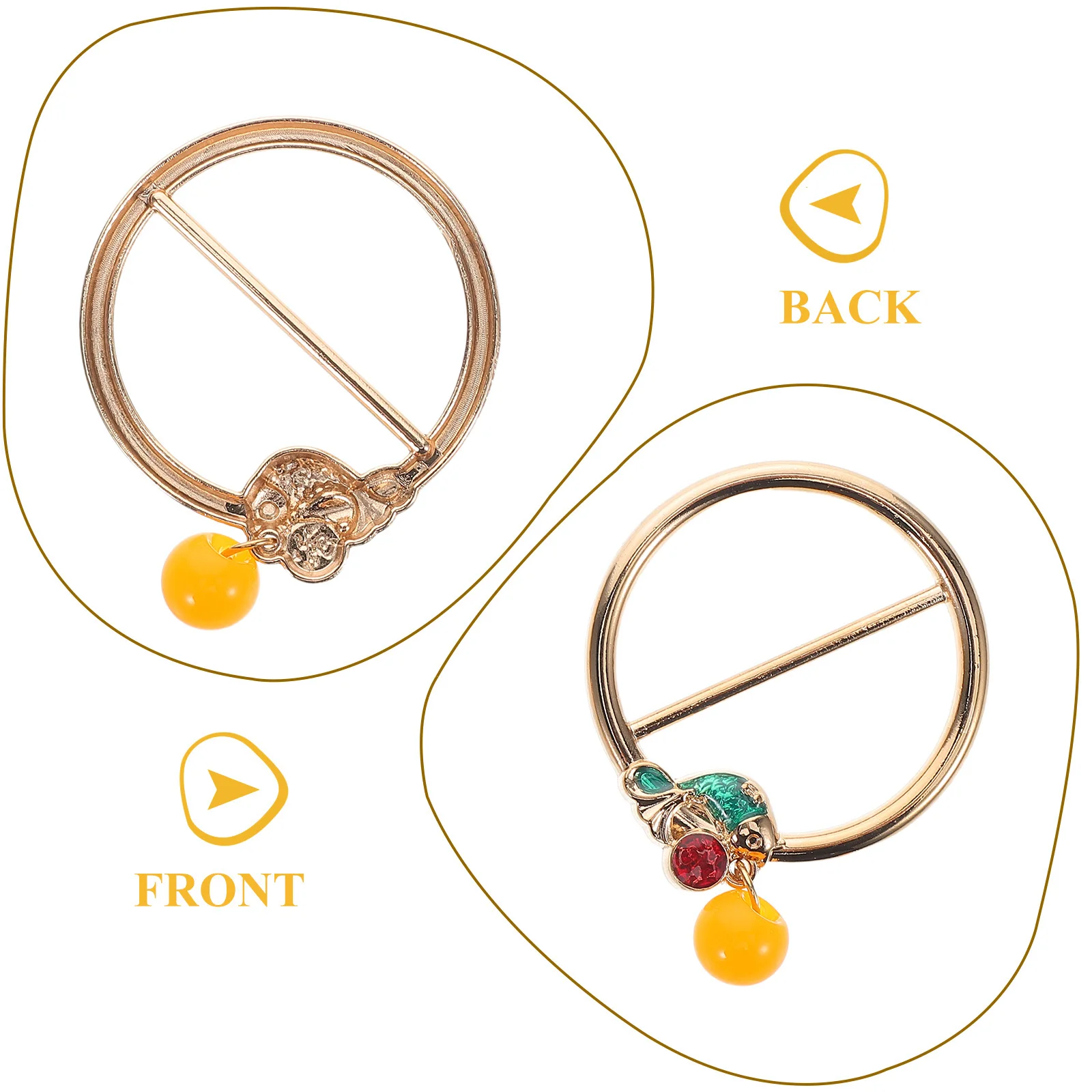 10Pcs Small Metal Scarf Ring Buckle Clip for Women Cardigan Shawl Buckle Scarf Accessories Fashion Buckles Accessories
